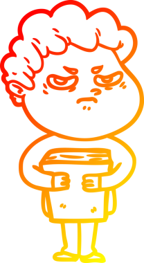 Bir insan tarafından çizilmiş kızgın bir adamın sıcak çizgi çizimi.