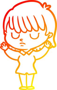 Bir insan tarafından çizilmiş bir karikatür kadın çizimi