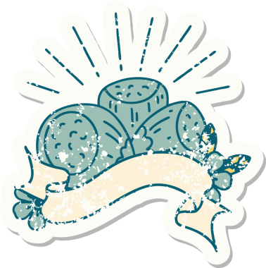 Bir insan tarafından çizilmiş eski bir dövme stili fındık yapıştırması.