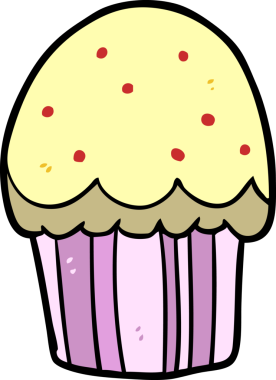 Bir insan tarafından çizilmiş bir kek.