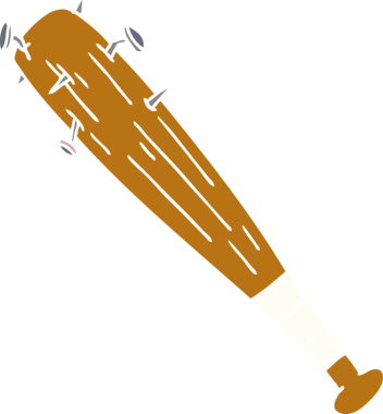 Bir insan tarafından çizilmiş çivili bir sopa karalaması.