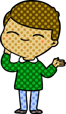 bir insan tarafından çizilmiş utangaç bir çocuk.