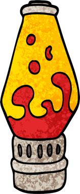 Grunge desenli çizim çizimi lav lambası bir insan tarafından çizilmiş.