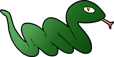 Bir insan tarafından çizilmiş sürünen yılan çizgi filmi.