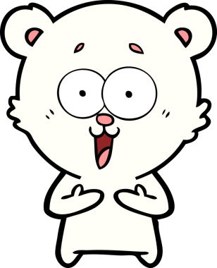 Bir insan tarafından çizilmiş kutup ayısı karikatürü