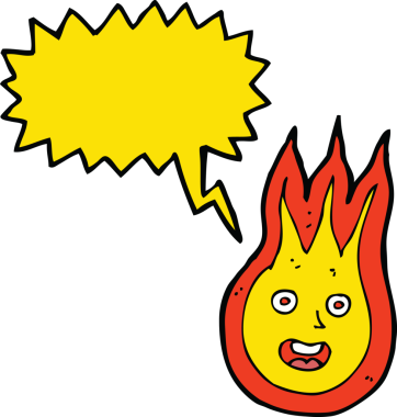 bir insan tarafından çizilmiş konuşma balonlu çizgi film dost ateş topu