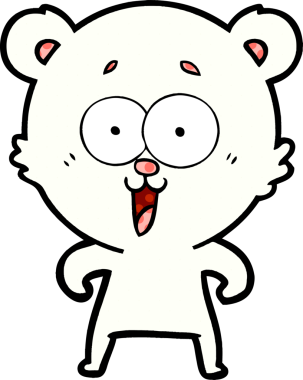 Bir insan tarafından çizilmiş kutup ayısı karikatürü