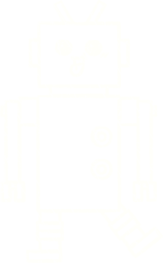 Bir insan tarafından çizilen robot tebeşiri.
