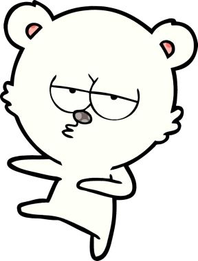 Bir insan tarafından çizilmiş kutup ayısı karikatürü