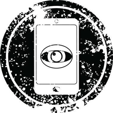 Cep telefonu, bir insan tarafından çizilmiş sıkıntılı bir sembol.