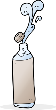 Bir insan tarafından çizilmiş meyve suyu şişesi.