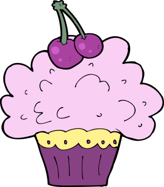 Bir insan tarafından çizilmiş büyük bir kek.