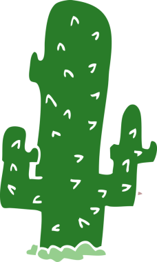 bir insan tarafından çizilmiş karalama kaktüsü.