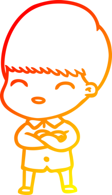 Bir insan tarafından çizilmiş mutlu çizgi film çocuğu çizimi.