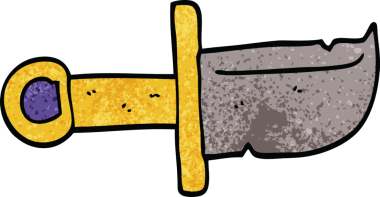 Bir insan tarafından çizilmiş karalama hançeri.