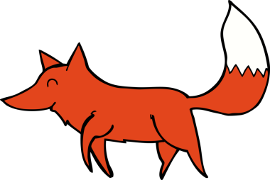 Bir insan tarafından çizilmiş bir kurt çizgi filmi.