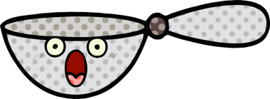 Bir insan tarafından çizilmiş bir kaşık çizgi romanı.