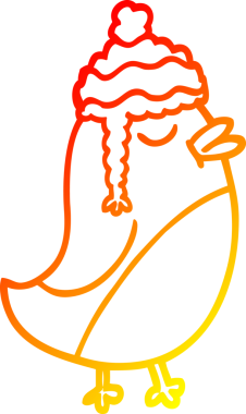 Bir insan tarafından çizilmiş bir çizgi filmin sıcak gradyan çizimi