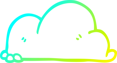 Bir insan tarafından çizilmiş toprak yığınının soğuk gradyan çizgisi.