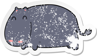 Bir insan tarafından çizilmiş karikatür suaygırının sıkıntılı çıkartması.