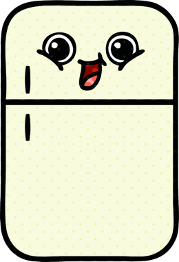 Bir insan tarafından çizilmiş buzdolabı karikatürü.