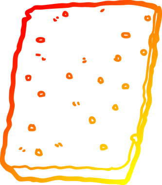 Bir insan tarafından çizilmiş bir bisküvinin sıcak çizgi çizimi