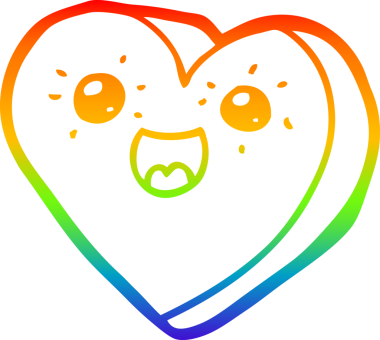 bir insan tarafından çizilmiş bir kalp karikatürü çizimi