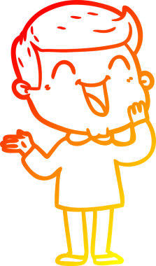 Bir insan tarafından çizilmiş mutlu bir adamın çizgi çizimi.