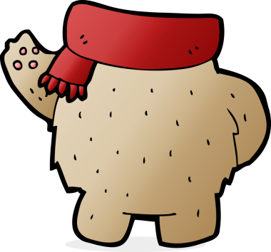 bir insan tarafından çizilmiş karikatür ayısı vücudu (karıştırın ve eşleştirin veya kendi fotoğraflarını ekleyin)