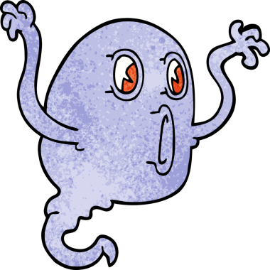 Bir insan tarafından çizilmiş karalama hayaleti.