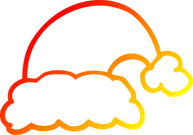 Bir insan tarafından çizilmiş bir çizgi filmin sıcak gradyan çizimi.