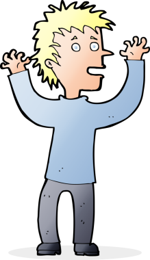 Bir insan tarafından çizilmiş heyecanlı bir çocuk.