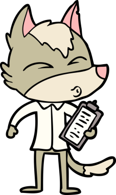 Bir insan tarafından çizilmiş bir ofis kurdu ıslığı.