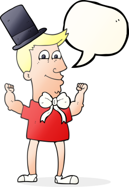 Bir insan tarafından çizilmiş serbest konuşma balonu karikatürü.