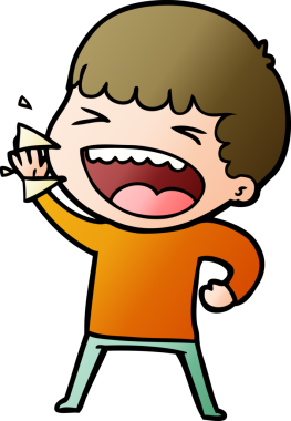 Bir insan tarafından çizilmiş gülen adam.