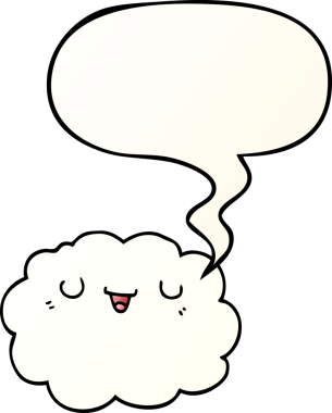 bir insan tarafından çizilmiş düzgün eğimli konuşma baloncuklu çizgi film bulutu