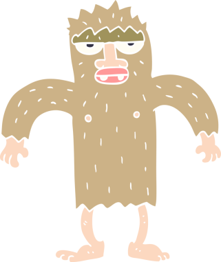 Bir insan tarafından çizilmiş koca ayak karalaması.