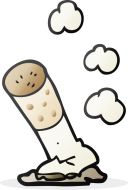 Bir insan tarafından çizilmiş karikatür sigarası.