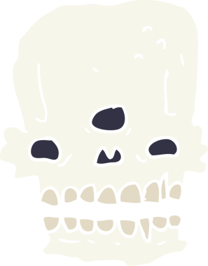 Bir insan tarafından çizilmiş düz renkli karikatür.