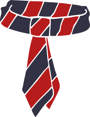 Bir insan tarafından çizilmiş karikatür ofis kravatı.