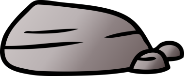 Bir insan tarafından çizilmiş taş ve çakıl taşlarının gradyan çizimi.