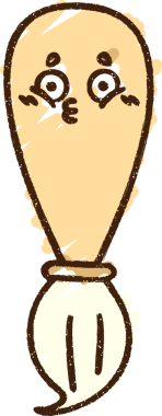 Bir insan tarafından çizilmiş Boya Fırçası Tebeşiri