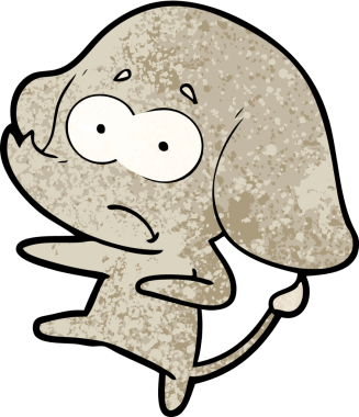 bir insan tarafından çizilmiş belirsiz bir fil.