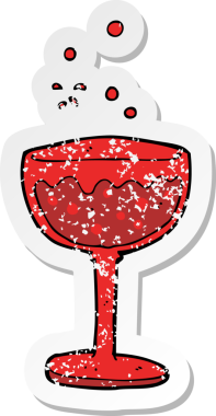 Bir insan tarafından çizilmiş ışıltılı bir karikatürün gerilimli yapıştırması.