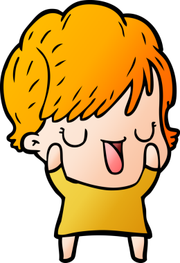 Bir insan tarafından çizilmiş bir karikatür kadın konuşuyor.