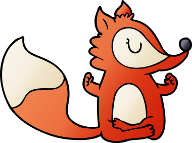 Bir insan tarafından çizilmiş bir tilki çizgi filmi.