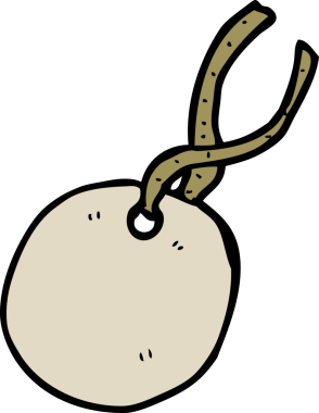 bir insan tarafından çizilmiş karikatür hediye etiketi