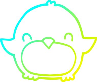 Bir insan tarafından çizilmiş bir penguen karikatürü.