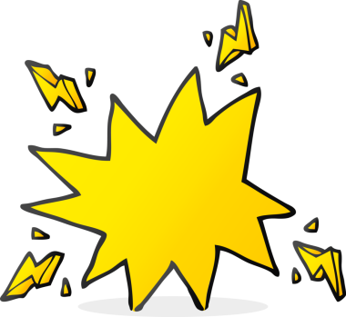 Bir insan tarafından çizilmiş karikatür elektrik kıvılcımları