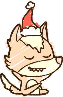 Bir insan tarafından çizilen Noel Kurdu Tebeşiri